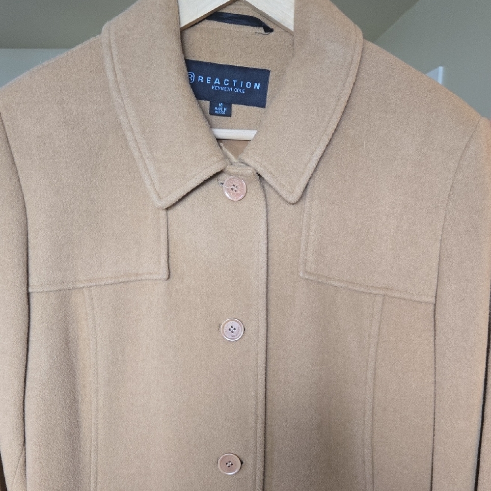 Kenneth Cole Tan Classic Pea Coat